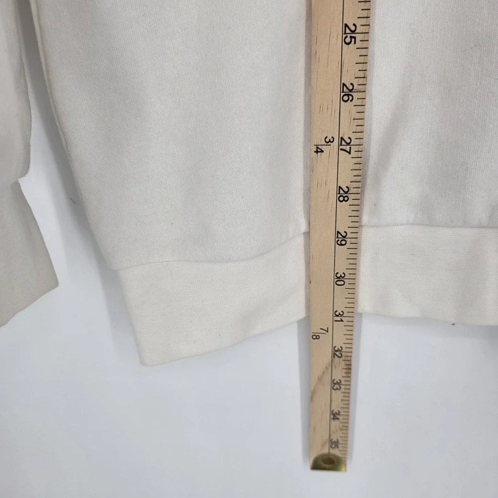 Adidas Worldwide Crewneck Sweatshirt Men XL Cream White Pullover Print 3 Stripes